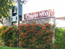 Open Hof bord en klok klein